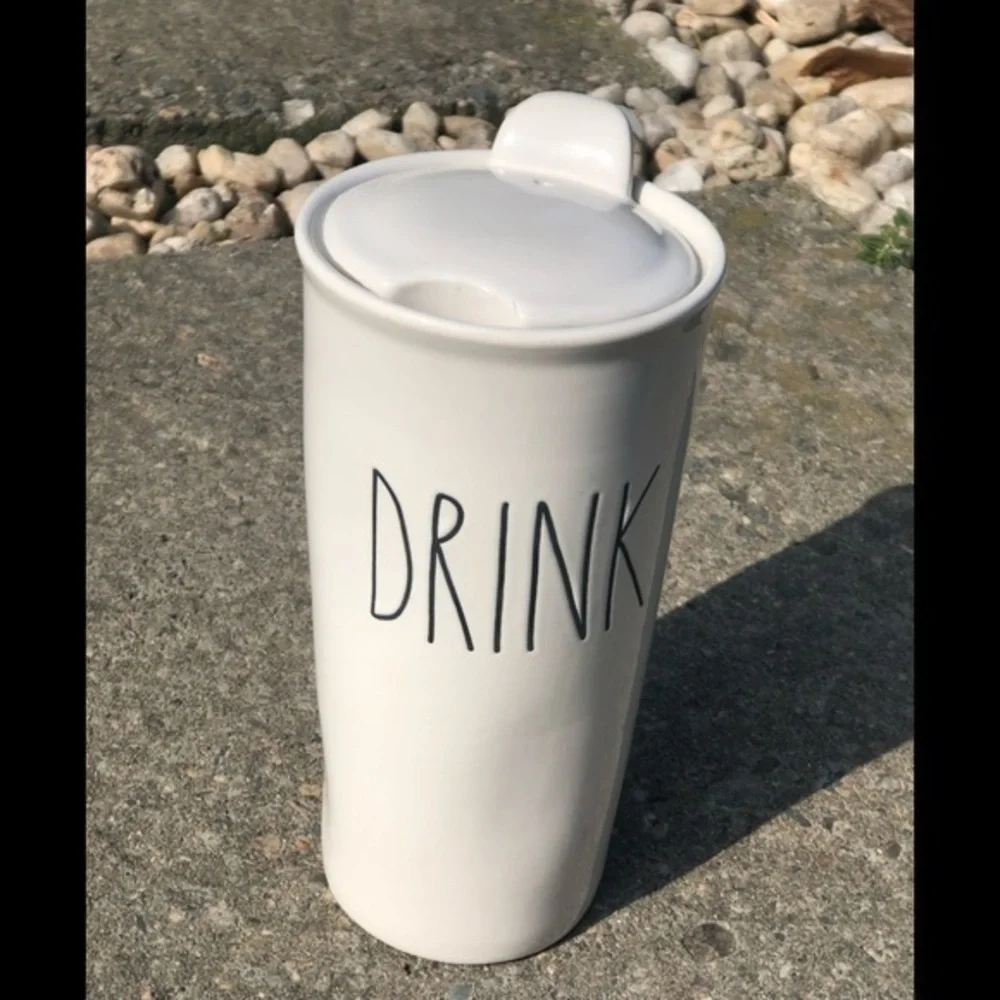 RAE Dunn DRINK travel mug thermos Tumblr